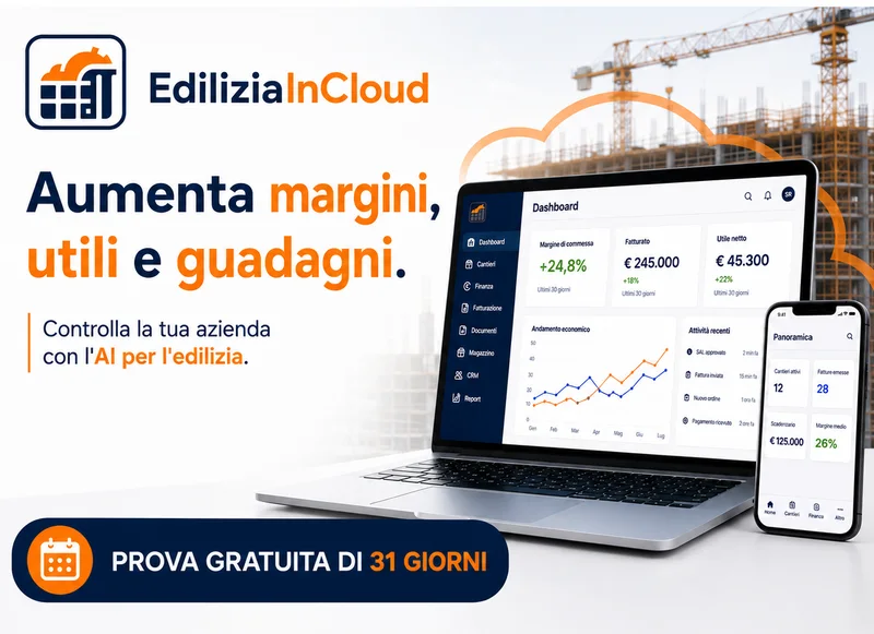 EdiliziaInCloud — aumenta margini e utili con l'AI per l'edilizia