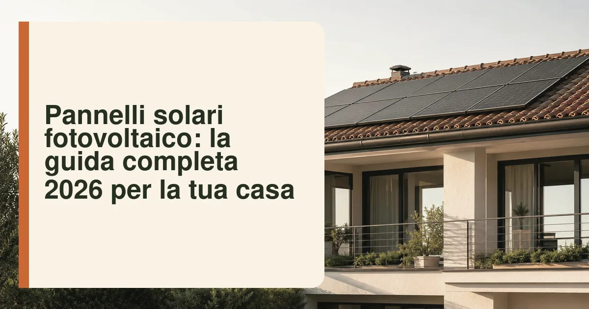 Pannelli solari fotovoltaico installati sul tetto a falda di una villetta italiana